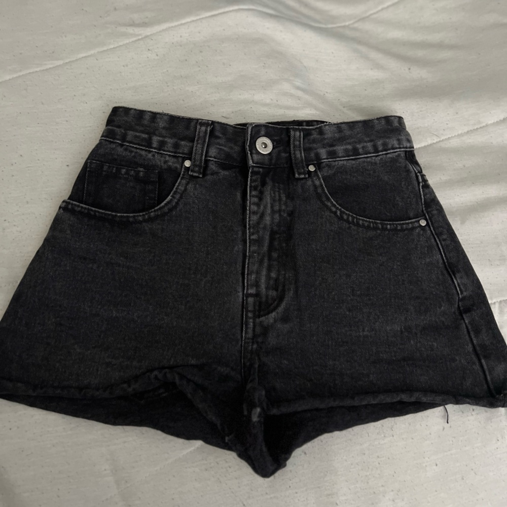 Black Jean Shorts